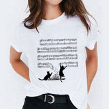 Graphic T Shirt for Women Elephant Love Fashion Print T-shirts Top Womens Tee T-Shirt CZ22654 / S