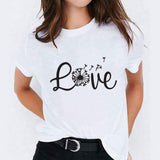 Graphic T Shirt for Women Elephant Love Fashion Print T-shirts Top Womens Tee T-Shirt CZ22665 / M