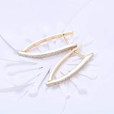 Hoop Earrings with Diamonds in Plated Brass