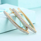 Hoop Earrings with Diamonds in Plated Brass