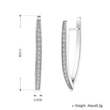 Hoop Earrings with Diamonds in Plated Brass