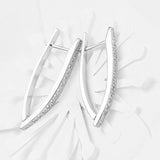 Hoop Earrings with Diamonds in Plated Brass