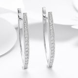 Inside Out Large Greek Key Hoop Earrings Real Silver 9.2gr 45mm