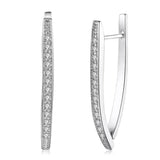 Inside Out Large Greek Key Hoop Earrings Real Silver 9.2gr 45mm