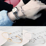 Knot Cuff Rose Gold Silver Color Bracelet Bangle
