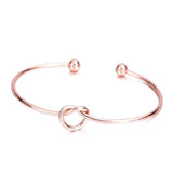 Knot Cuff Rose Gold Silver Color Bracelet Bangle