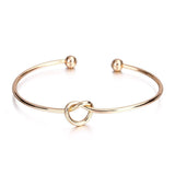 Knot Cuff Rose Gold Silver Color Bracelet Bangle