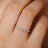 Micro Pave Eternity Crystal Band Ring ring