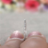 Micro Pave Eternity Crystal Band Ring ring