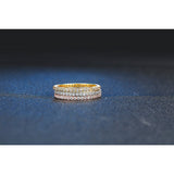Micro Pave Eternity Crystal Band Ring ring