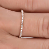 Micro Pave Eternity Crystal Band Ring ring