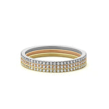 Micro Pave Eternity Crystal Band Ring ring