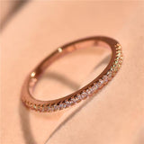 Micro Pave Eternity Crystal Band Ring ring