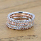 Micro Pave Eternity Crystal Band Ring ring