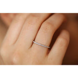 Micro Pave Eternity Crystal Band Ring ring