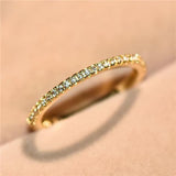 Micro Pave Eternity Crystal Band Ring ring