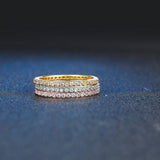 Micro Pave Eternity Crystal Band Ring ring