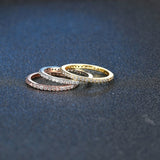 Micro Pave Eternity Crystal Band Ring ring