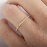 Micro Pave Eternity Crystal Band Ring ring
