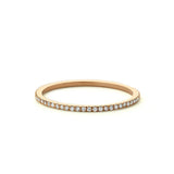 Micro Pave Eternity Crystal Band Ring rose gold / 5 ring