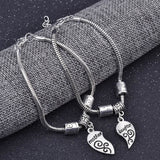 Mother and Daughter Heart Bracelet Set