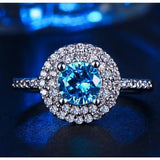 Mystery Blue Cubic Zirconia Elegant Ring 5