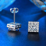 Princess Cut Luxury Swiss Stud Earrings