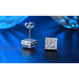 Princess Cut Luxury Swiss Stud Earrings