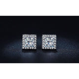 Princess Cut Luxury Swiss Stud Earrings