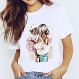 r Women Mama Harajuku Girl Mom Love Kawaii Print Graphic T Shirt Tee Top CZ23202 / XXL