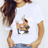 r Women Mama Harajuku Girl Mom Love Kawaii Print Graphic T Shirt Tee Top CZ23203 / XXL