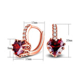  Red/Blue Heart Gold Drop Dangle Earrings