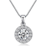 Round 0.75 Ct AAA+ Zircon Stud Earrings Wedding Luxury Jewelry Necklaces