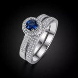 Sapphire Luxury 18K Gold Plated Band Ring