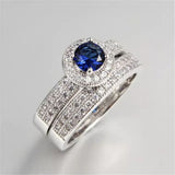 Sapphire Luxury 18K Gold Plated Band Ring