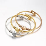 Stainless Steel Heart Bracelet Bangle