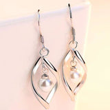 Swirl Pearl Drop Earrings