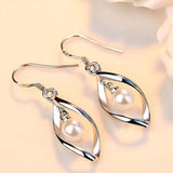 Swirl Pearl Drop Earrings