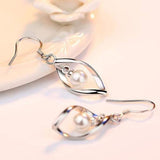 Swirl Pearl Drop Earrings