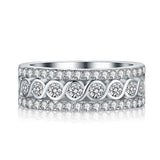 Twist Crystal White Gold Plated Ring