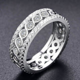 Twist Crystal White Gold Plated Ring
