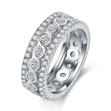 Twist Crystal White Gold Plated Ring