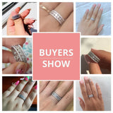 Twist Crystal White Gold Plated Ring