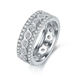 Twist Crystal White Gold Plated Ring