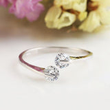 Two Brilliant Crystal Ring