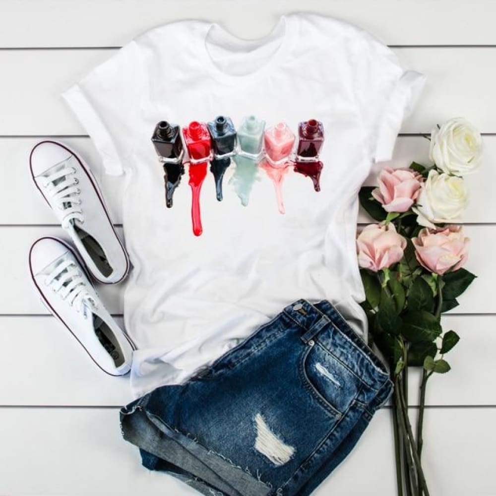 Women 3D Print Fashion Tops Graphic Female Tee T-Shirt CZ21115 / L