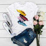 Women 3D Print Fashion Tops Graphic Female Tee T-Shirt CZ25422 / XL
