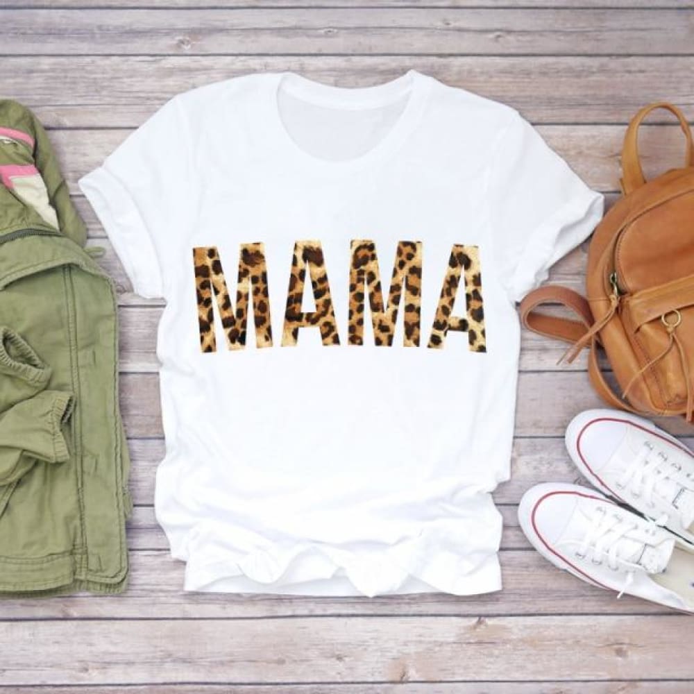 Women Cartoon Super Mom Life Momlife Mama Mother Summer Print Lady T-shirts Top T Shirt Ladies Womens Graphic Female Tee T-Shirt CZ8231 / S