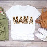 Women Cartoon Super Mom Life Momlife Mama Mother Summer Print Lady T-shirts Top T Shirt Ladies Womens Graphic Female Tee T-Shirt CZ8231 / S