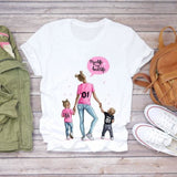 Women Cartoon Super Mom Life Momlife Mama Mother Summer Print Lady T-shirts Top T Shirt Ladies Womens Graphic Female Tee T-Shirt CZ8945 / XL